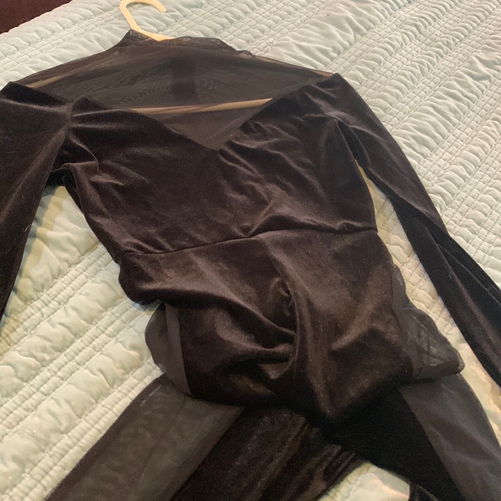 Womens black one piece jumpsuit size XS NWOT